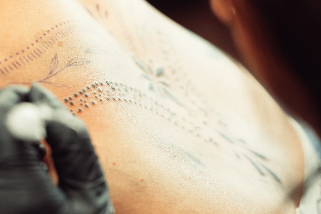 Fine line tattoo bali